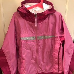 LL Bean girls raincoat jacket size M 10/12